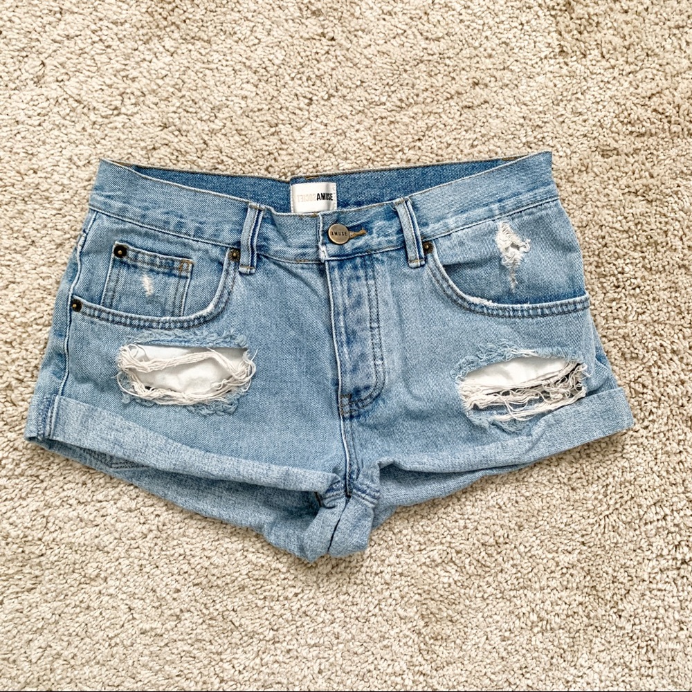 Amuse society denim short